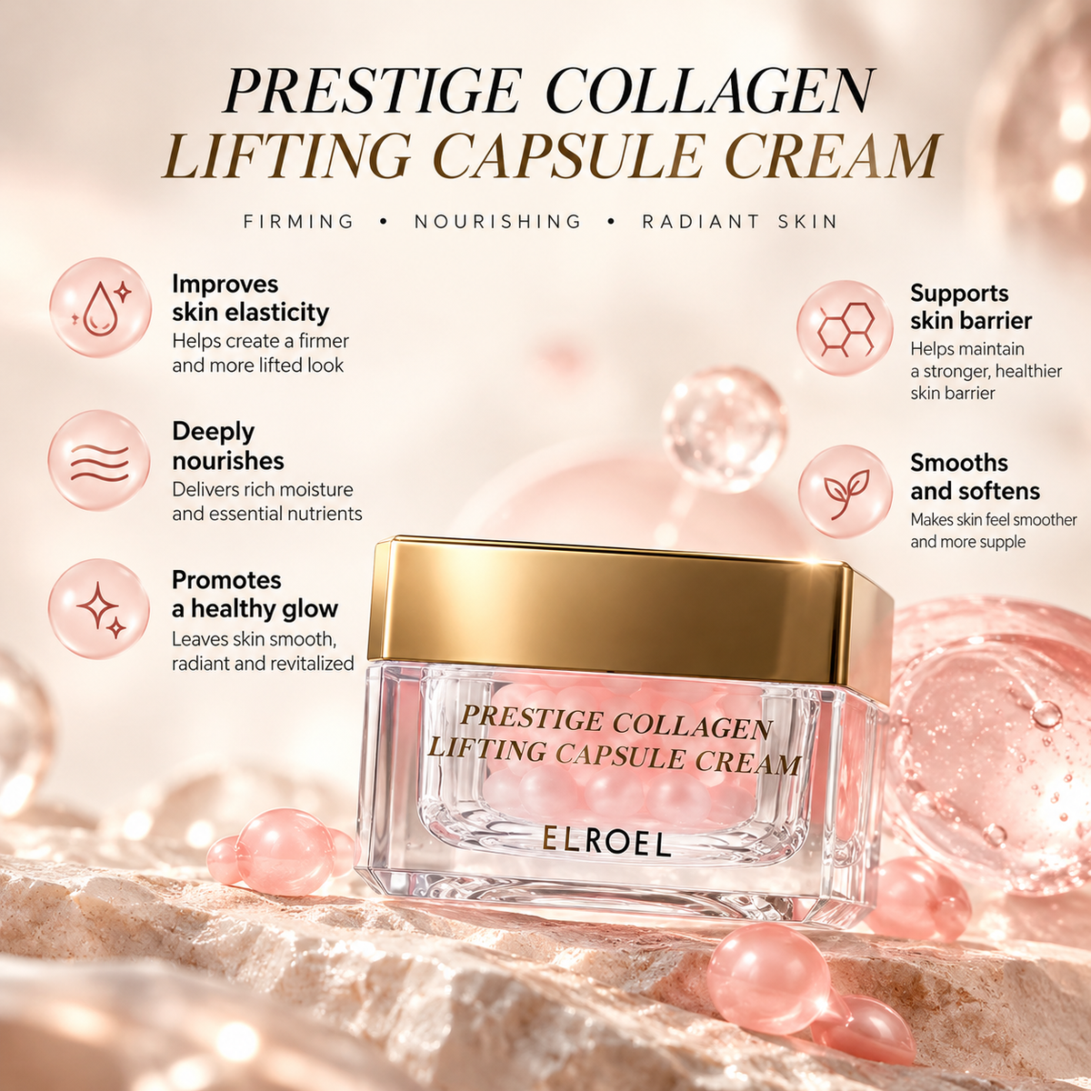 Kapsulu sejas krēms ELROEL Prestige Collagen Lifting Capsule Cream