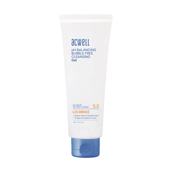 Maigs gēls mazgāšanai un dekoratīvās kosmētikas noņemšanai ACWELL pH Balancing Bubble Free Cleansing Gel