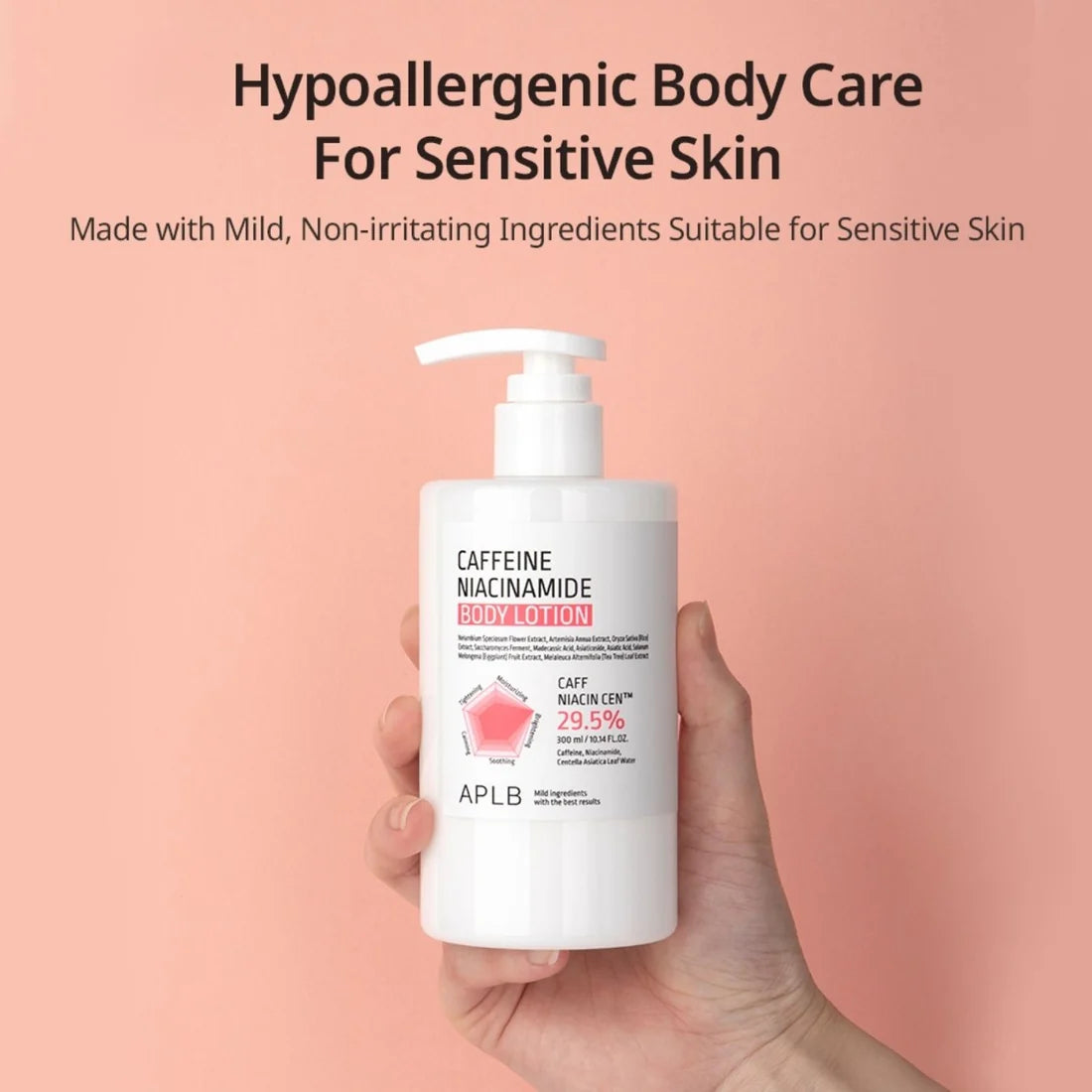 Ķermeņa losjons ar kofeīnu APLB Caffeine Niacinamide Body Lotion