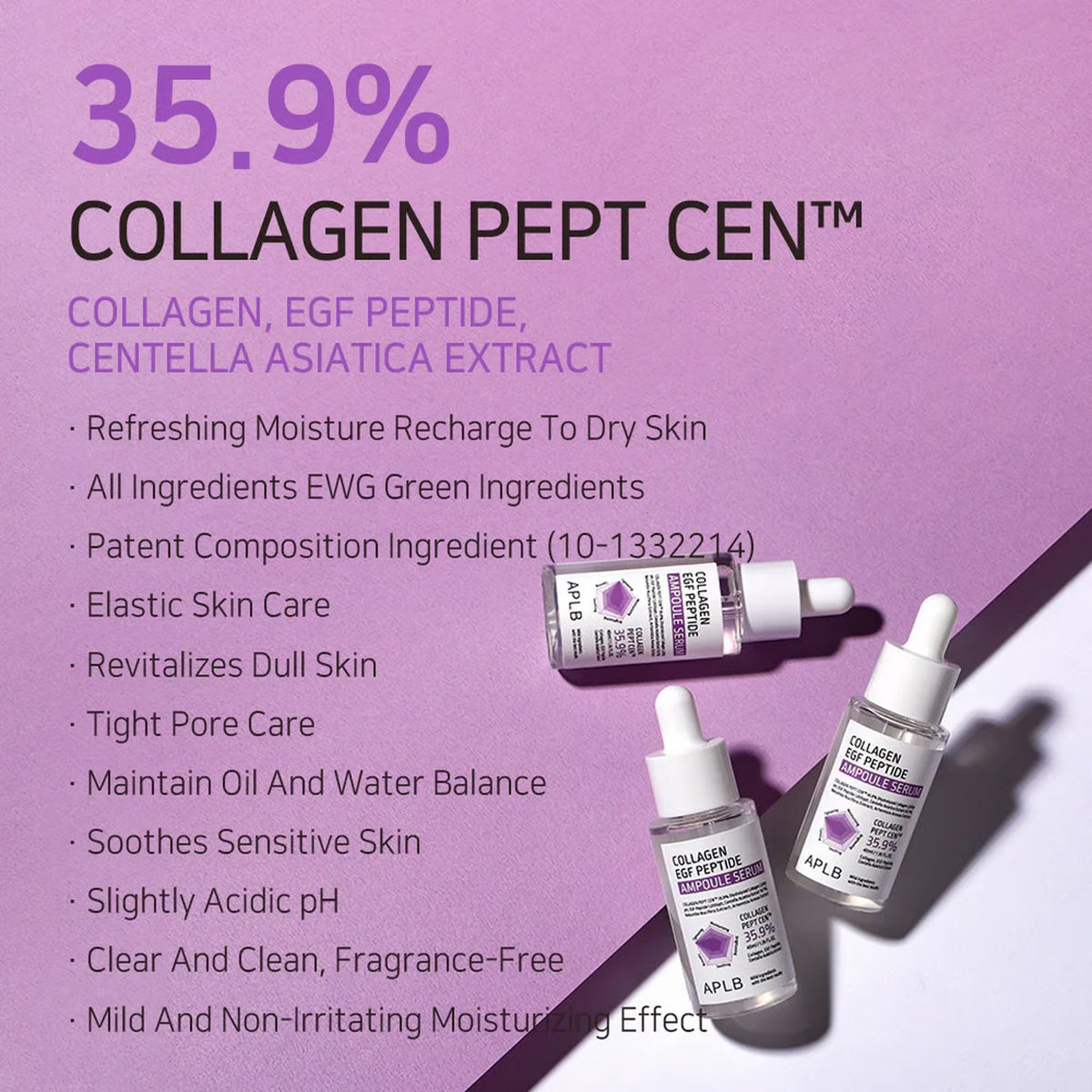 Pretnovecošanas sejas serums APLB Collagen EGF Peptide Ampoule Serum