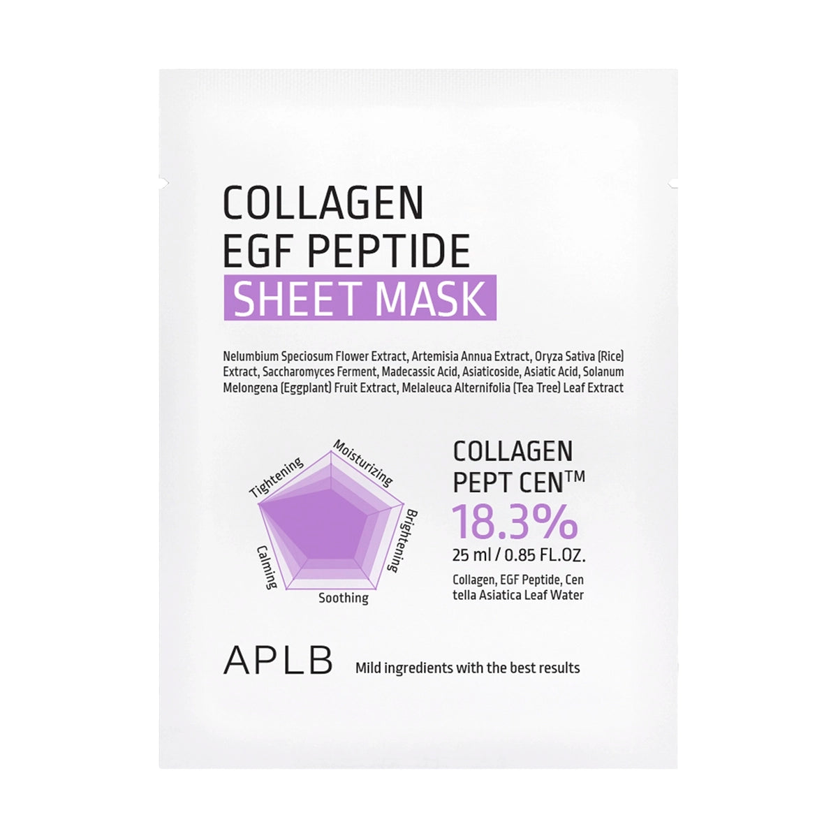 Восстанавливающая маска для лица с коллагеном и пептидами APLB Collagen EGF Peptide Sheet Mask
