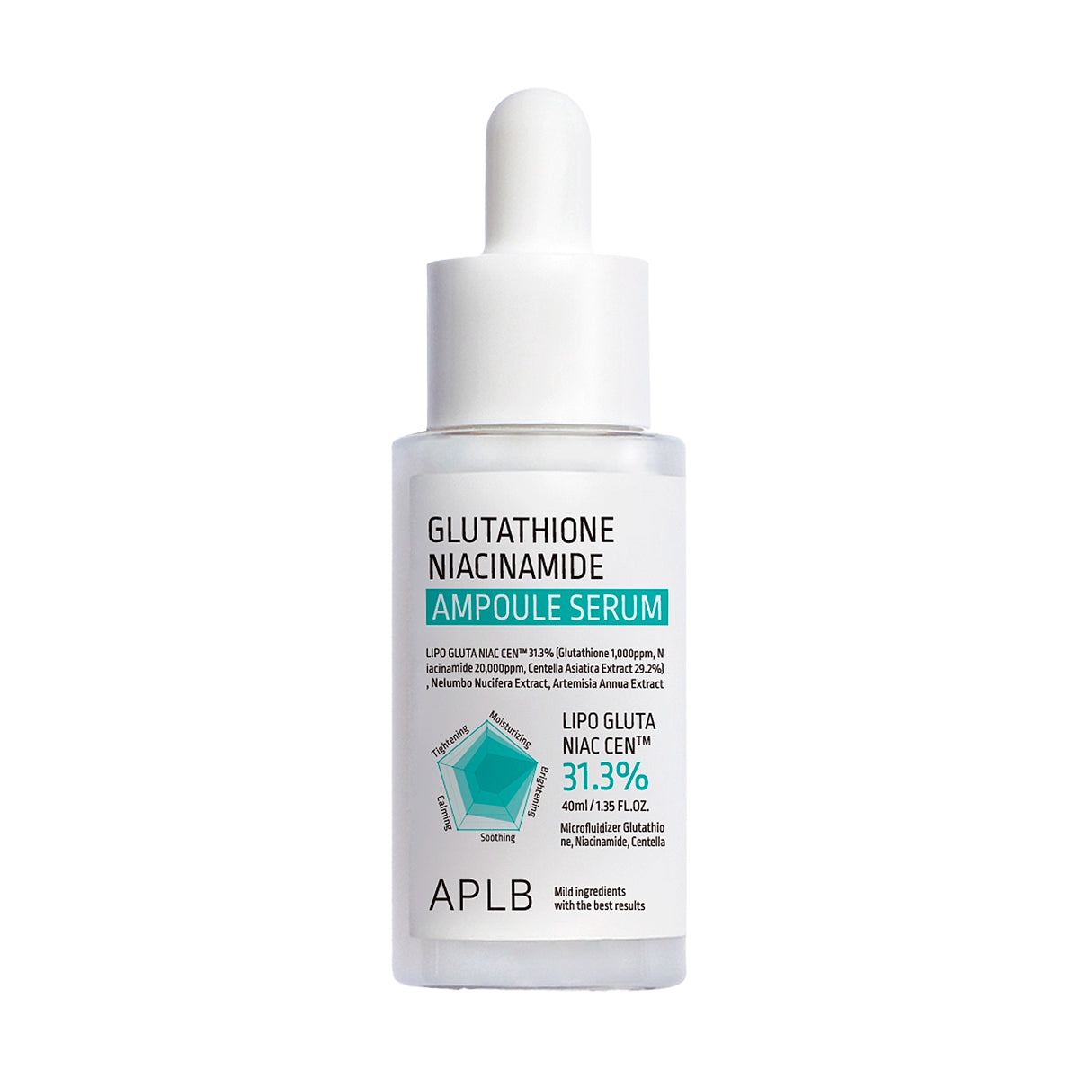 Izgaismojošs serums sejai APLB Glutathione Niacinamide Ampoule Serum
