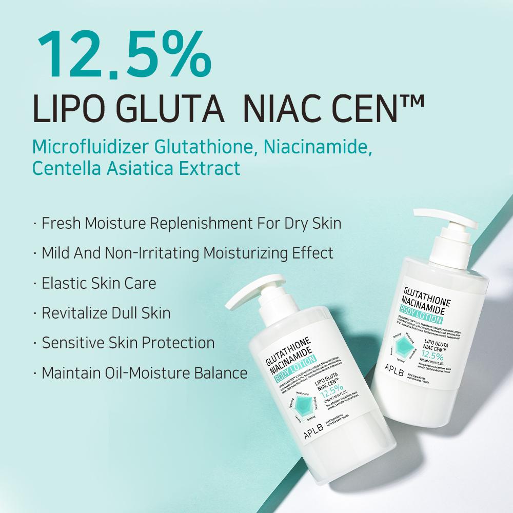 Ķermeņa losjons APLB Glutathione Niacinamide Body Lotion