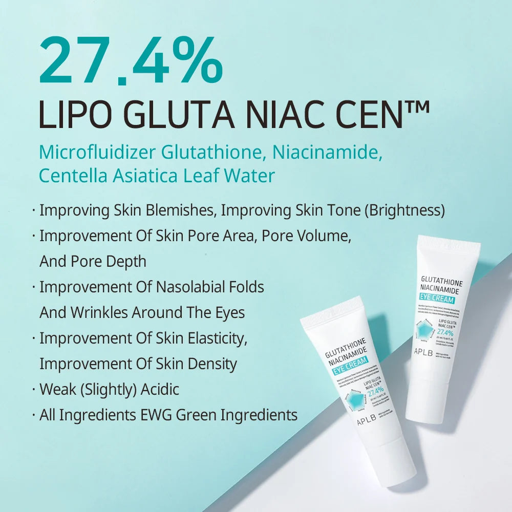 Mitrinošs acu krēms APLB Glutathione Niacinamide Eye Cream