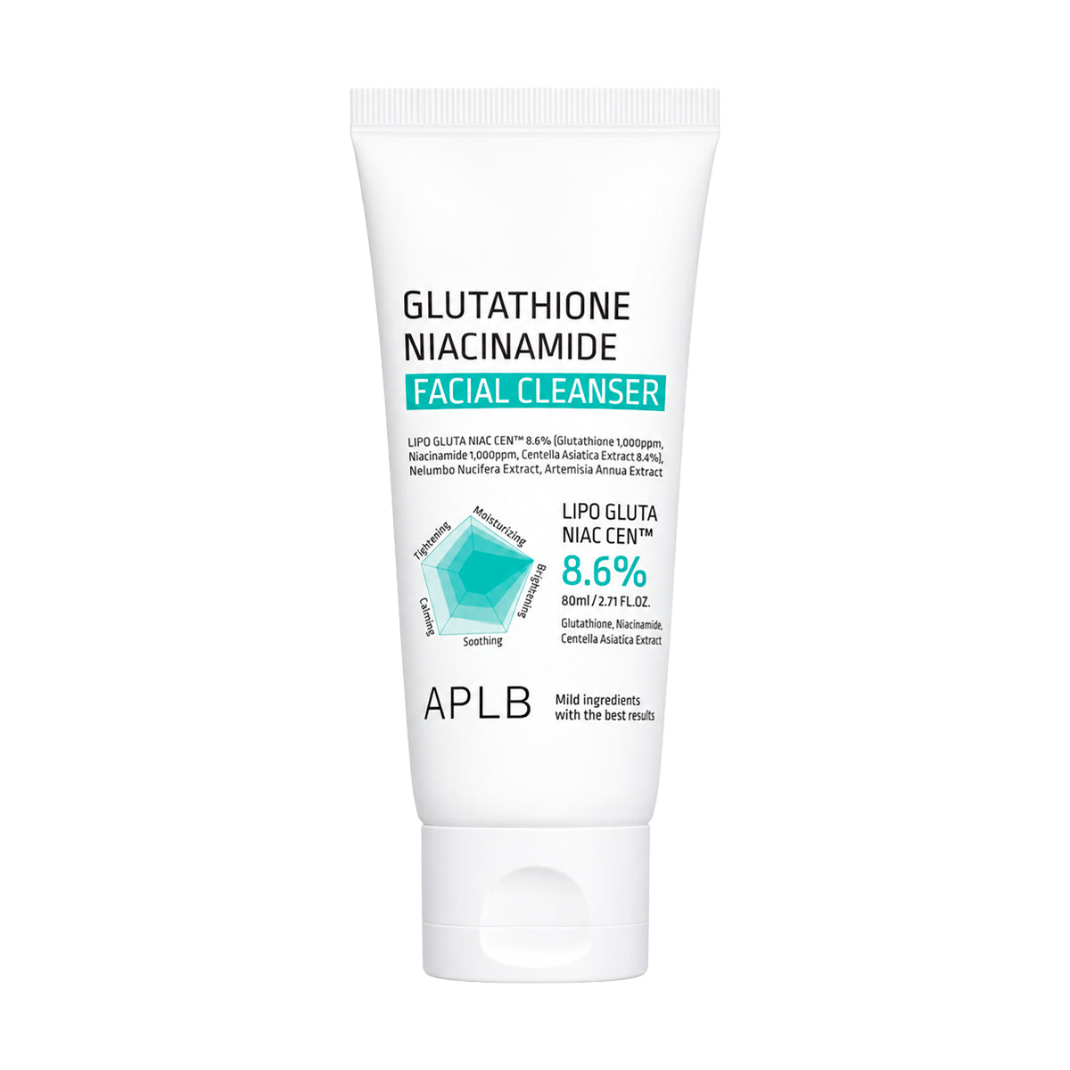Sejas attīrošās putas APLB Glutathione Niacinamide Facial Cleanser