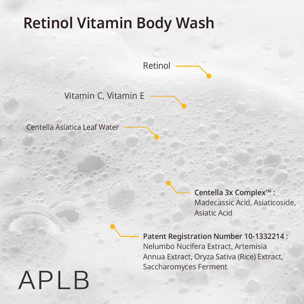 Dušas želeja APLB Retinol Vitamin C Vitamin E Body Wash