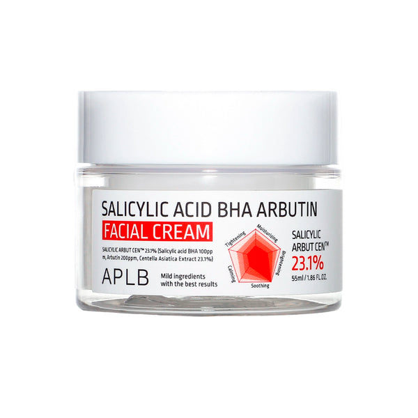 Izgaismojošs un atjaunojošs sejas krēms ar salicilskābi un arbutīnu APLB Salicylic Acid BHA Arbutin Facial Cream