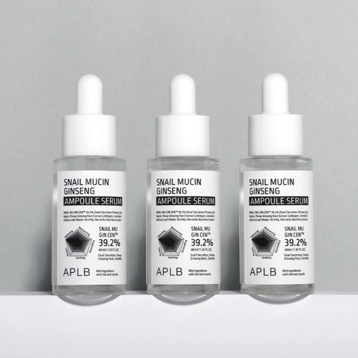 Sejas serums ar gliemežu mucīnu APLB Snail Mucin Ginseng Ampoule Serum