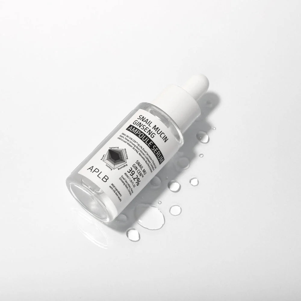 Sejas serums ar gliemežu mucīnu APLB Snail Mucin Ginseng Ampoule Serum