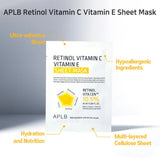 Balinoša sejas maska ar retinolu un vitamīniem APLB Retinol Vitamin C Vitamin E Sheet Mask