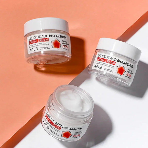 Izgaismojošs un atjaunojošs sejas krēms ar salicilskābi un arbutīnu APLB Salicylic Acid BHA Arbutin Facial Cream