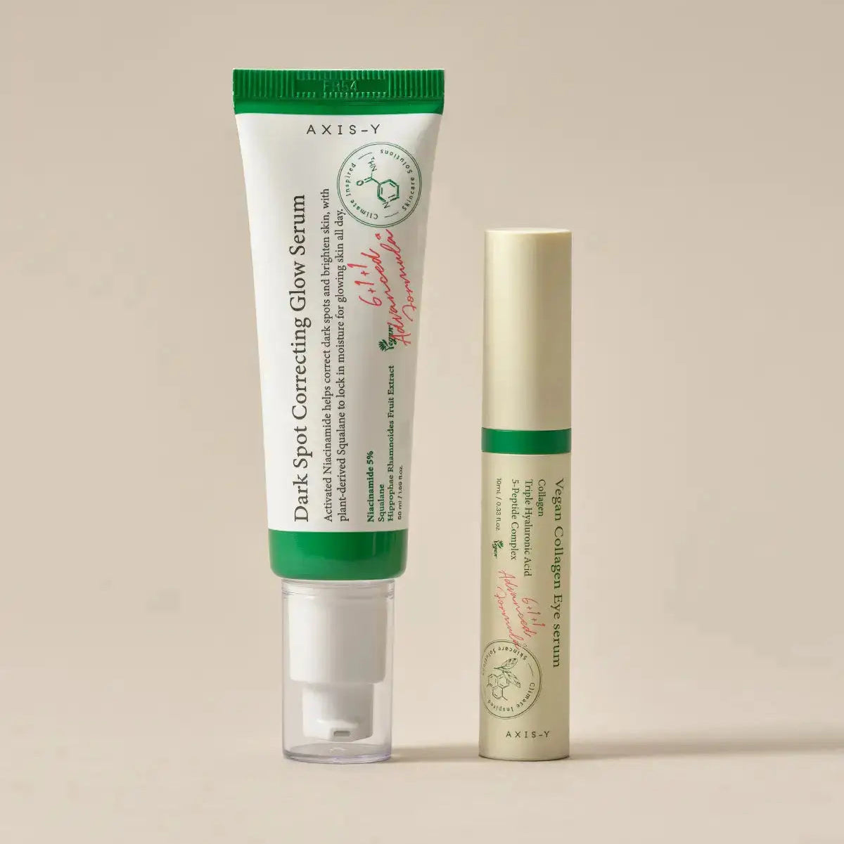Komplekts ādas kopšanai AXIS-Y Glass Skin Duo Set Glow Serum+Eye Serum