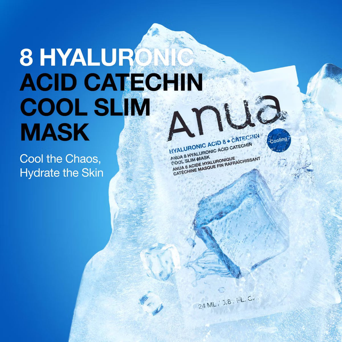 Atvēsinoša auduma sejas maska Anua Hyaluronic Acid 8 Catechin Cool Slim Mask