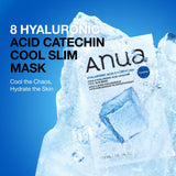 Atvēsinoša auduma sejas maska Anua Hyaluronic Acid 8 Catechin Cool Slim Mask