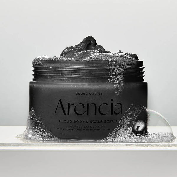 Скраб для тела и кожи головы с чёрным чаем и юдзу Arencia Fresh Cloud Body & Scalp Scrub Black Tea & Yuzu
