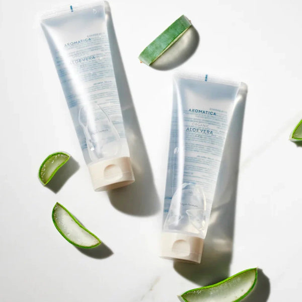 Organiskais ādu mitrinošais alvejas gels Aromatica Soothing Aloe Vera Gel