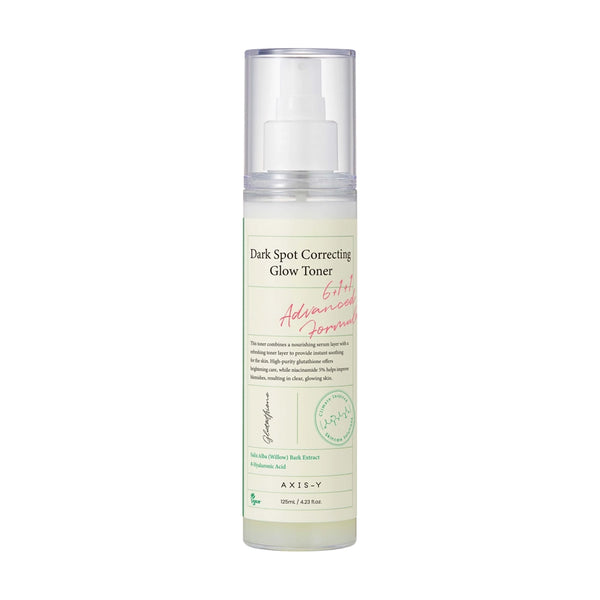 Balinošs izsmidzināmais toniks pēcaknes plankumu novēršanai Axis-Y Dark Spot Correcting Glow Toner
