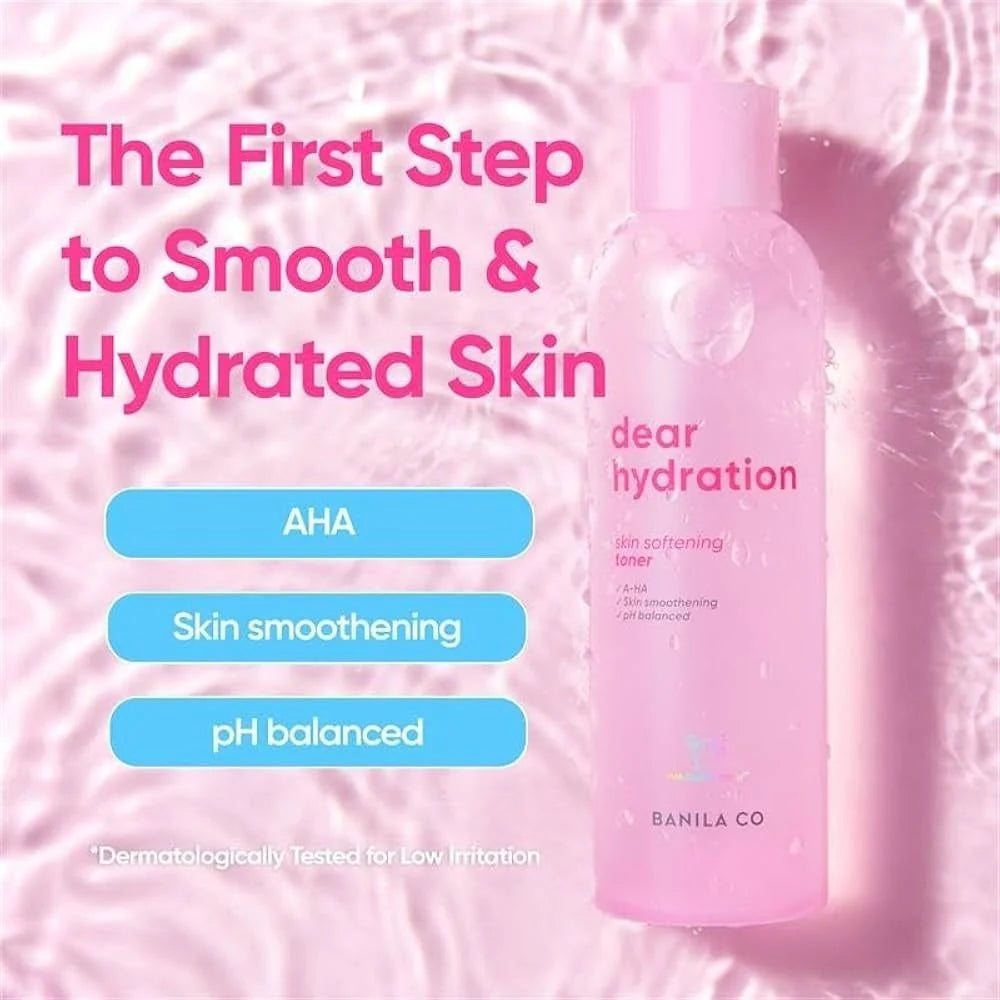 Mitrinošs toniks ar AHA skābem BANILA CO Dear Hydration Skin Softening Toner