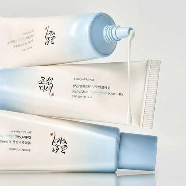 Gaisīgs saules aizsargkrēms ar pantenolu Beauty of Joseon Relief Sun Aqua-fresh Rice+B5 SPF50+ PA++++