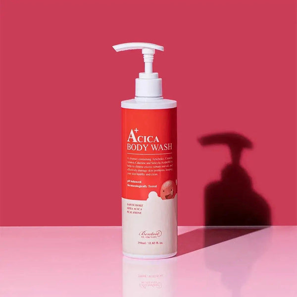 Nomierinoša dušas želeja ķermeņa ādai ar akni Benton A-Cica Body Wash