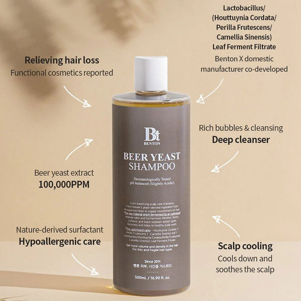 Šampūns ar alus raugu Benton Beer Yeast Shampoo