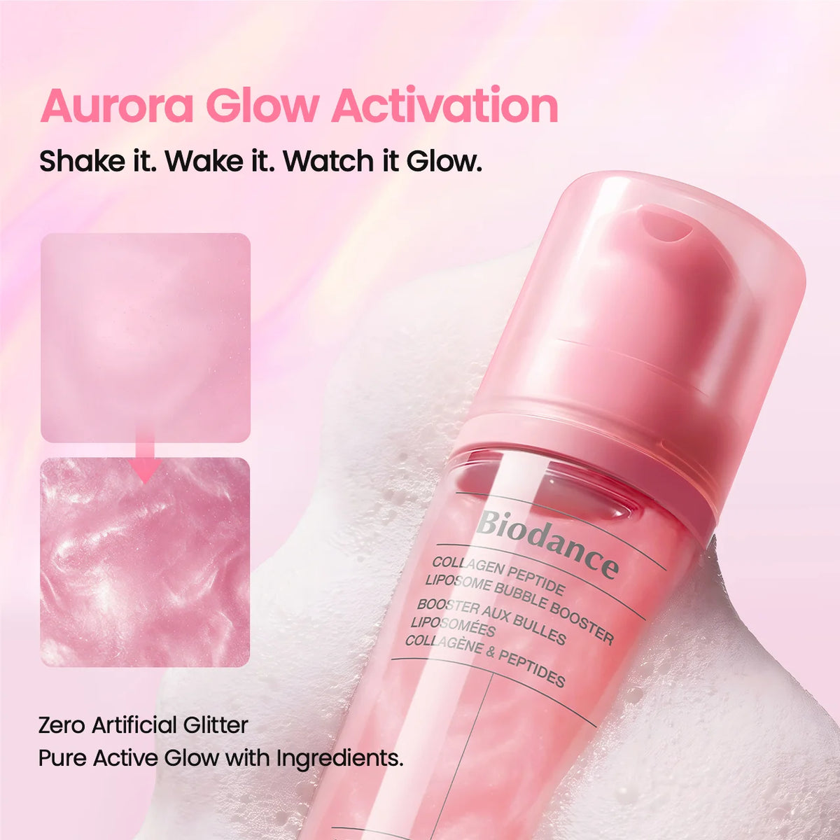 Burbuļveida serums-būsteris Biodance Collagen Peptide Liposome Bubble Booster