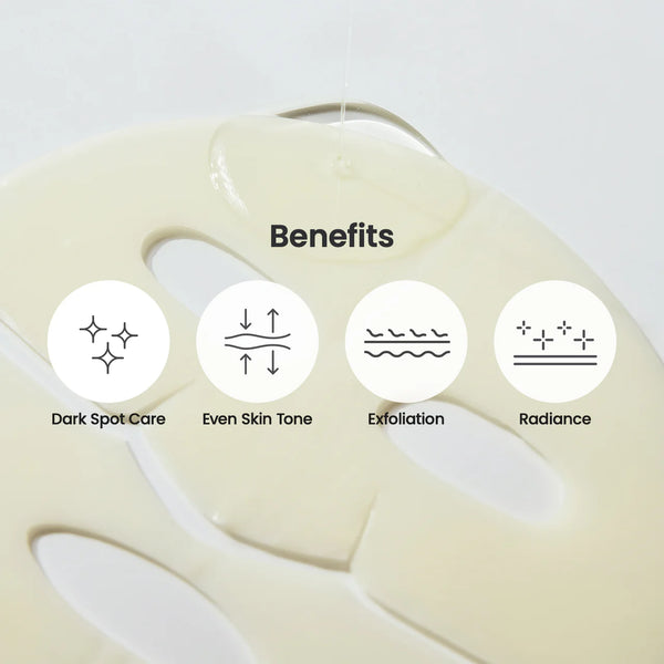 Hidrogela maska ar niacinamīdu mirdzuma piešķiršanai ādai Biodance Radiant Vita Niacinamide Real Deep Mask