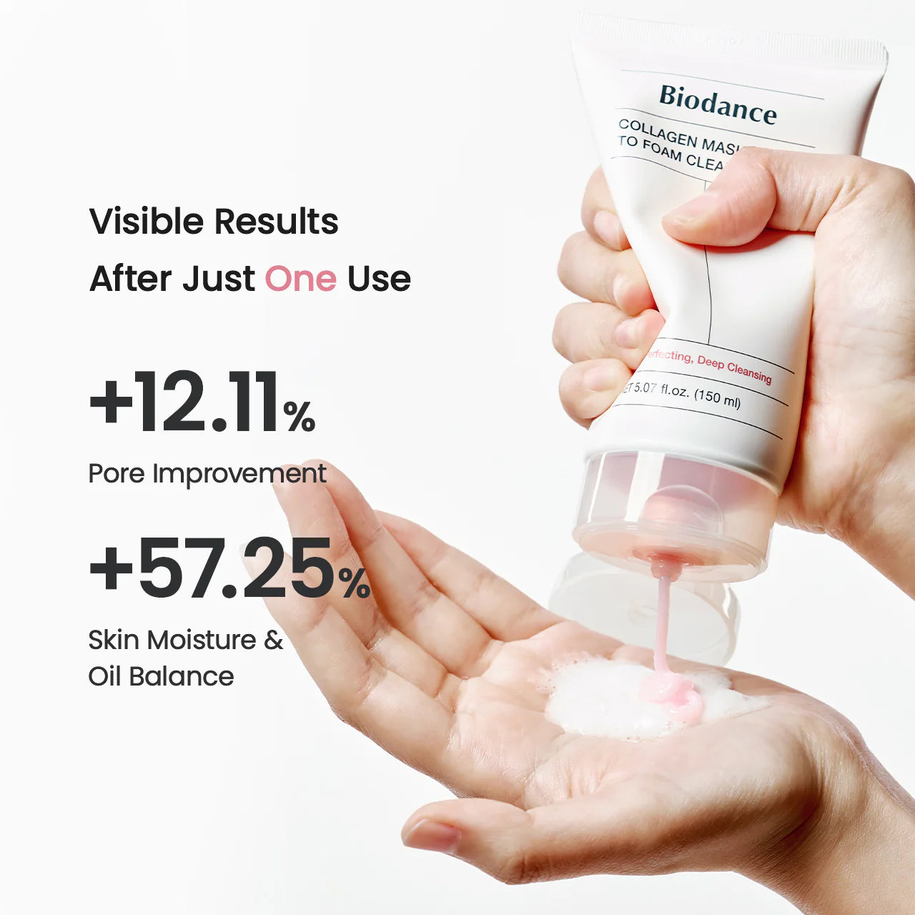 Коллагеновая маска-пенка для мягкого очищения Biodance Collagen Mask to Foam Cleanser