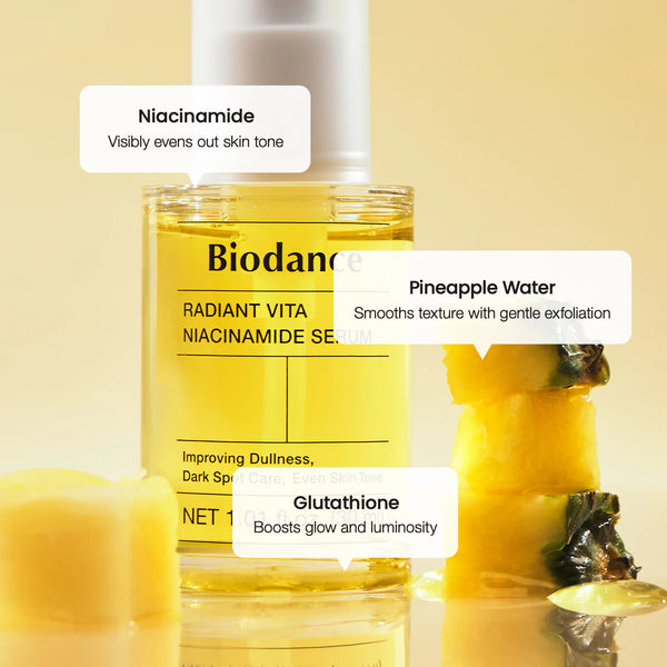 Serums vienmērīgam tonim Biodance Radiant Vita Niacinamide Serum