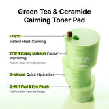 Успокаивающие пэды By Wishtrend Green Tea & Ceramide Calming Toner Pad
