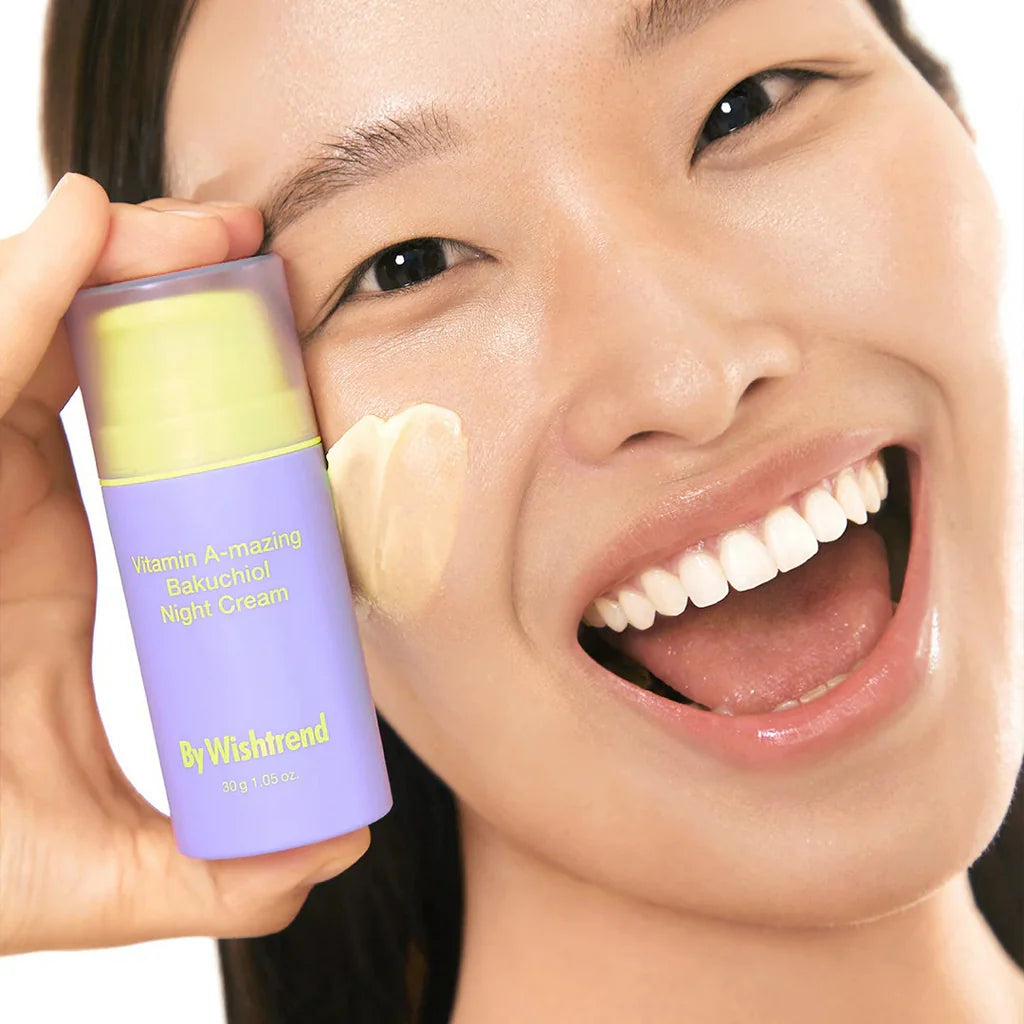 Nakts krēms ar retinālu un bakučiolu ādas elastībai By Wishtrend Vitamin A-mazing Bakuchiol Night Cream