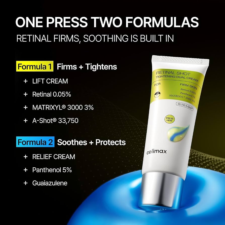 Divkāršas iedarbības nakts krēms Celimax The Vita-A Retinal Shot Tightening Dual Cream
