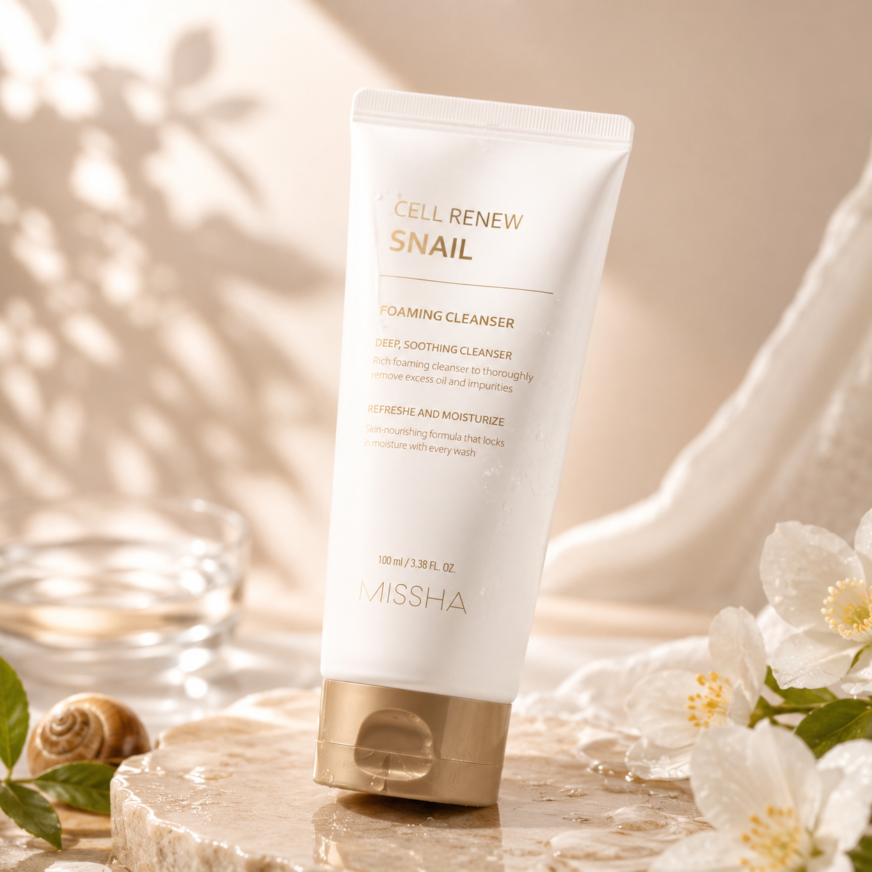 Пенка для умывания с улиточным экстрактом Missha Super Aqua Cell Renew Snail Cleansing Foam
