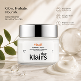 Vitamīniem bagāta maska mirdzuma piešķiršanai ādai Dear Klairs Freshly Juiced Vitamin E Mask