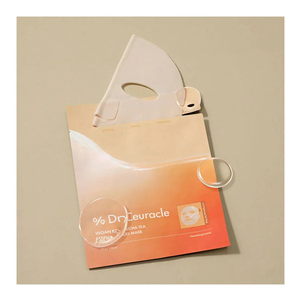 Mitrinošā hidrogelu maska Dr.Ceuracle Vegan Kombucha Tea Essence In Gel Mask