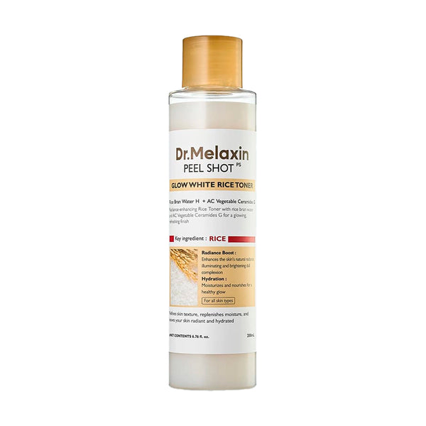 Mirdzumu piešķirošs rīsu pīlinga toniks Dr.Melaxin Peel Shot Glow White Rice Toner