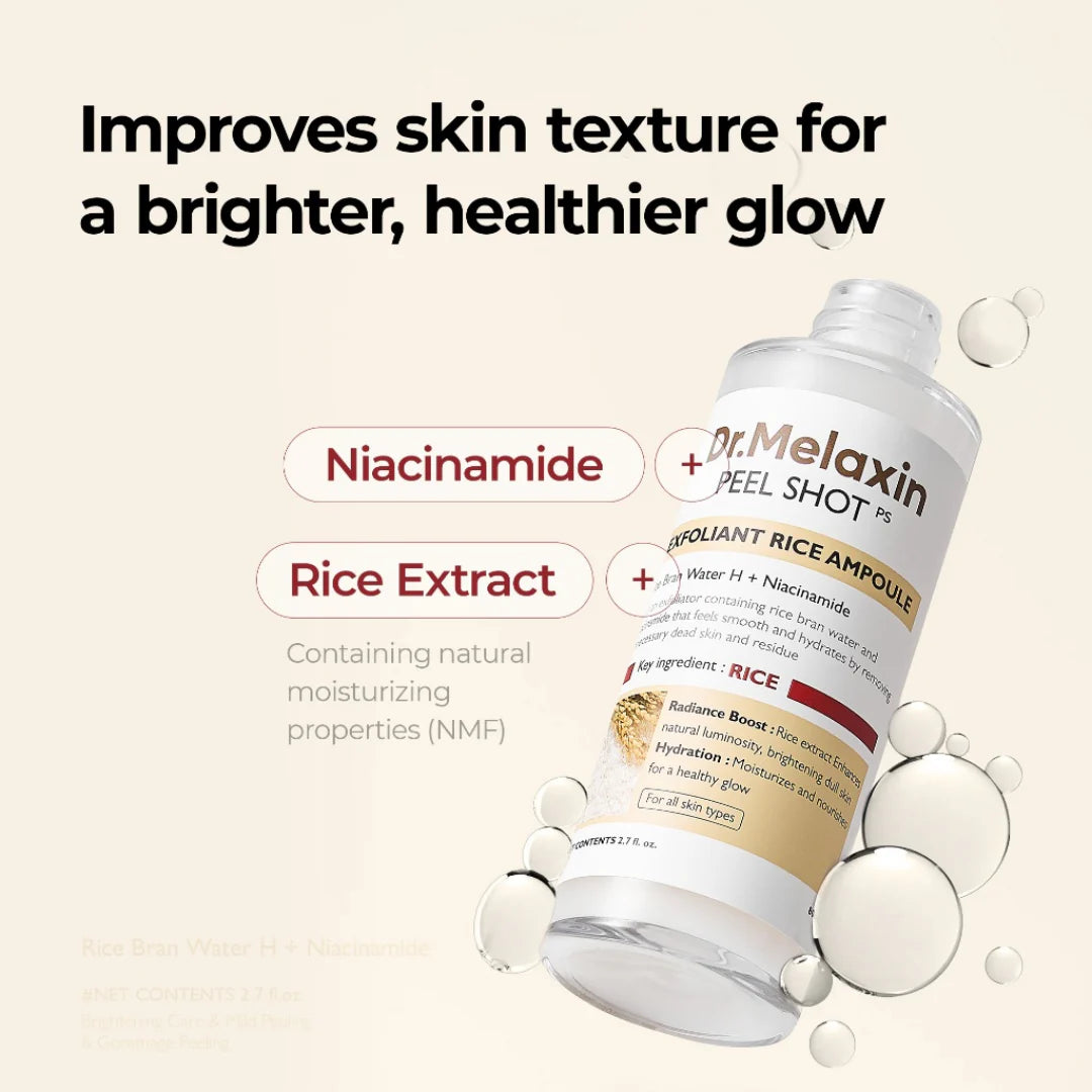 Pīlinga serums ar balto rīsu ekstraktu Dr.Melaxin Peel Shot Exfoliant White Rice Ampoule