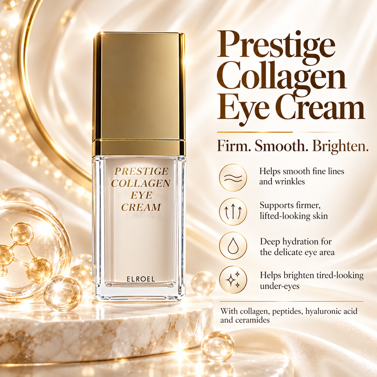 Pretnovecošanās acu krēms ELROEL Prestige Collagen Eye Cream