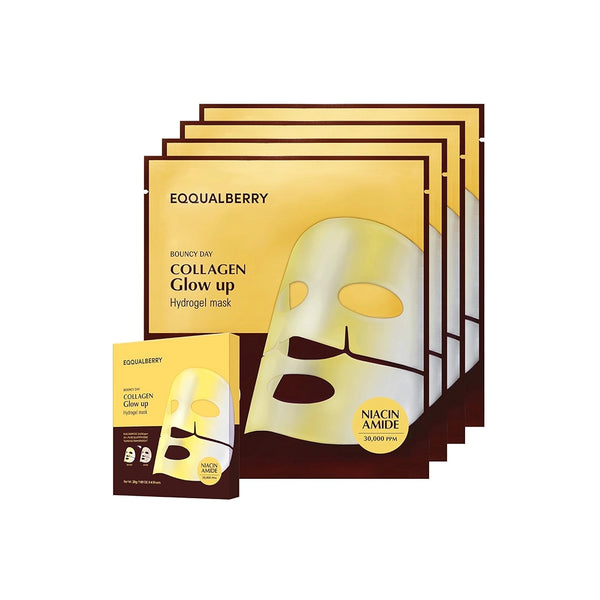 Kolagēna hidrogēla maska mirdzošai ādai EQQUALBERRY Collagen Glow Up Hydrogel Mask