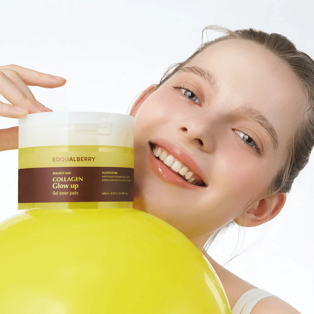 Осветляющие тонер-пэды с коллагеном EQQUALBERRY Collagen Glow Up Gel Toner Pad