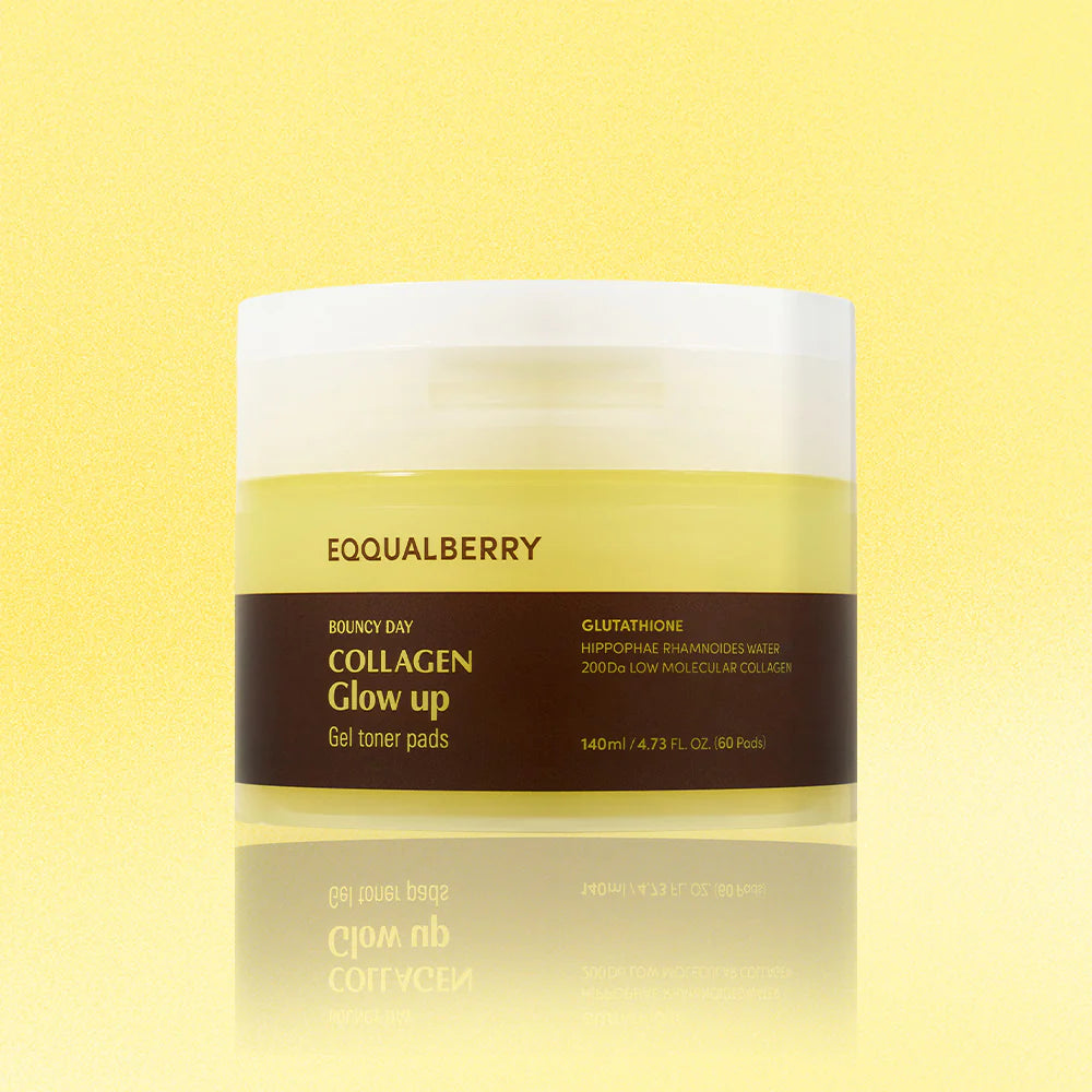 Осветляющие тонер-пэды с коллагеном EQQUALBERRY Collagen Glow Up Gel Toner Pad