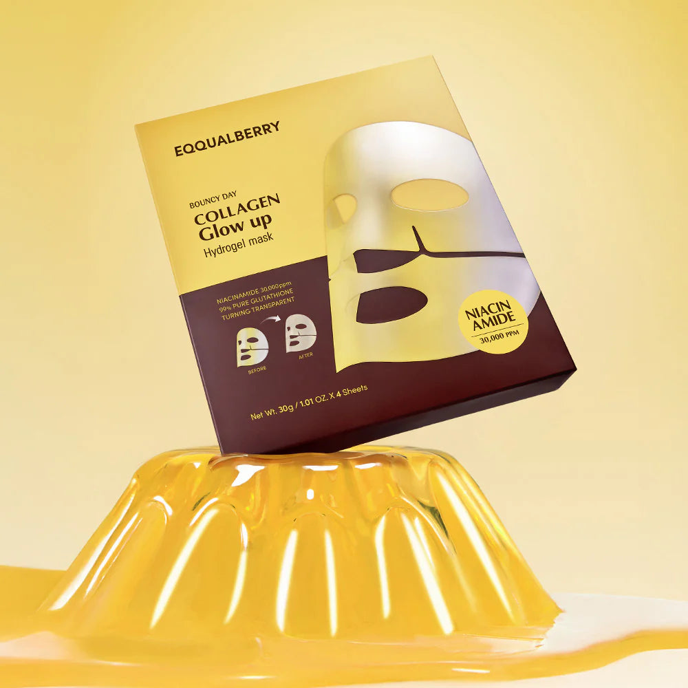 Гидрогелевая маска для сияния кожи EQQUALBERRY Collagen Glow Up Hydrogel Mask