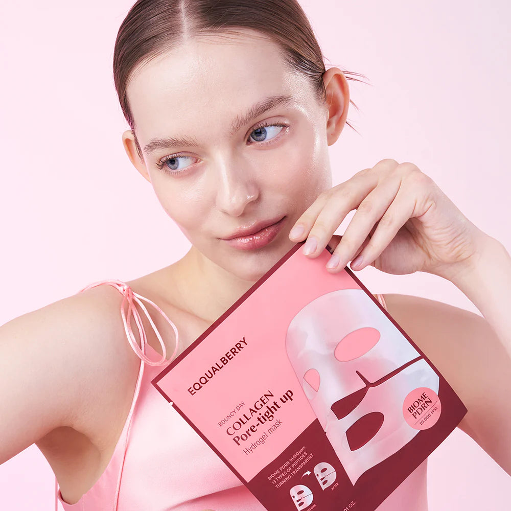 Коллагеновая гидрогелевая маска для упругости кожи EQQUALBERRY Collagen Pore Tight Up Hydrogel Mask