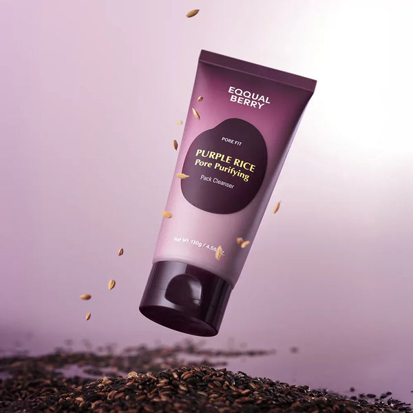 Очищающее поры средство для умывания лица EQQUALBERRY Purple Rice Pore Purifying Pack Cleanser