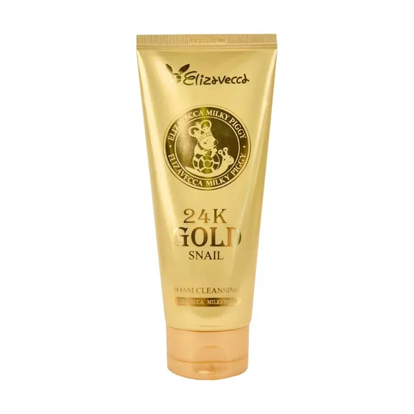 Putas sejas mazgāšanai ar gliemežu mucīnu un zeltu Elizavecca Milky Piggy 24k Gold Snail Foam Cleansing
