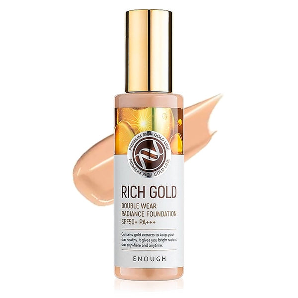 Mirdzošs tonālais krēms ENOUGH Rich Gold Double Wear Radiance Foundation SPF50+ PA+++