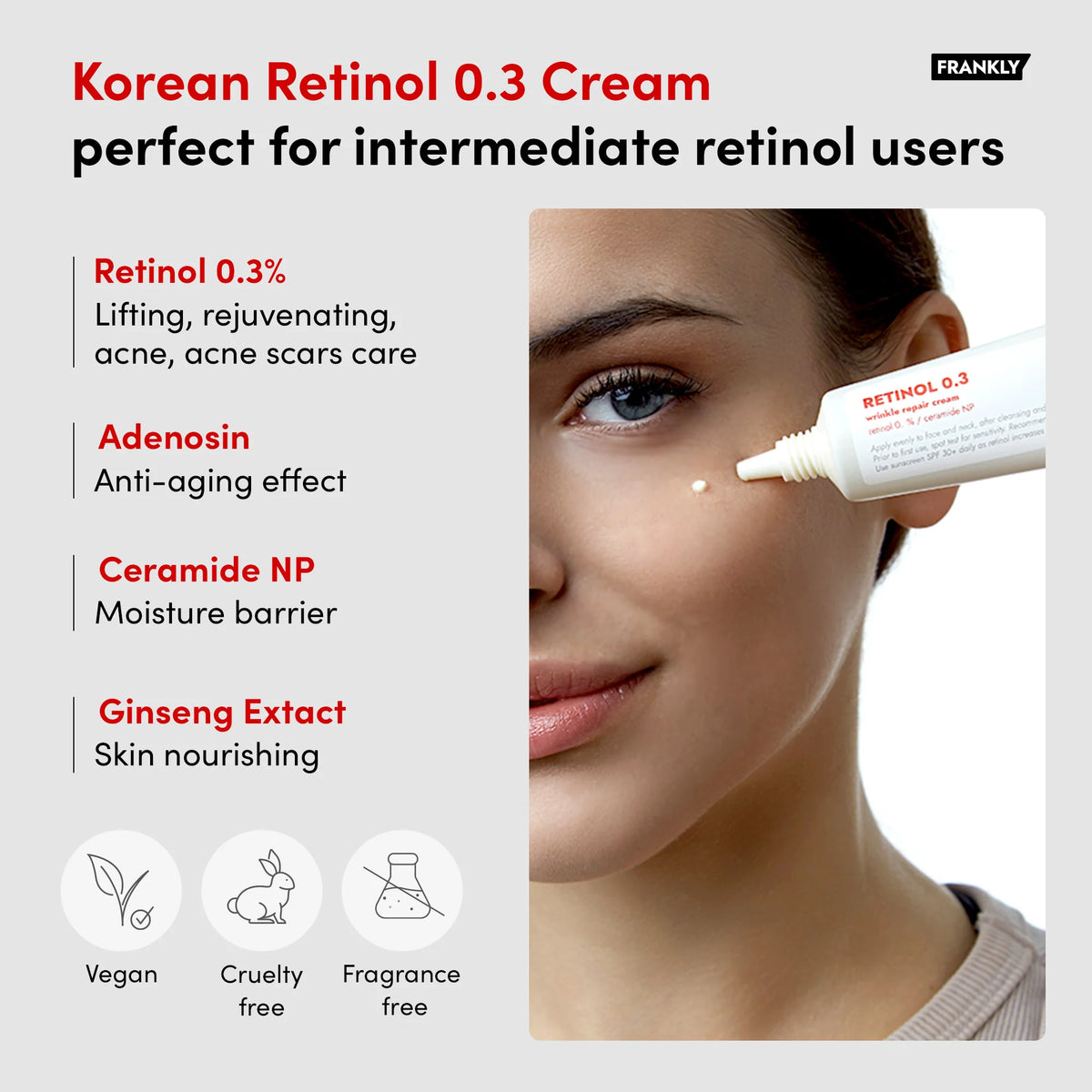 Intensīvs retinola krēms FRANKLY Retinol 0.3% cream