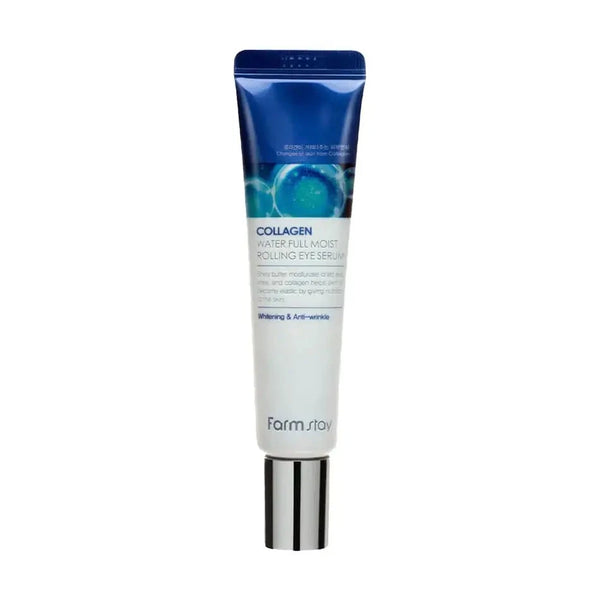 Sērums-rolleris ādai ap acīm ar kolagēnu FarmStay Collagen Water Full Moist Rolling Eye Serum