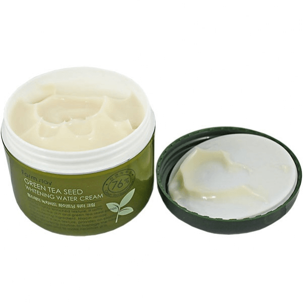 Mitrinošs un balinošs krēms ar zaļās tējas sēklām FarmStay Green Tea Seed Whitening Water Cream
