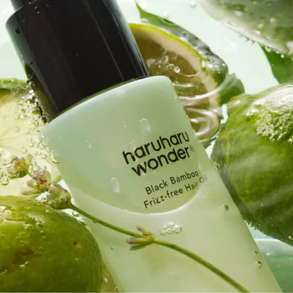 Matu eļļa pret pūkošanos Haruharu Wonder Black Bamboo Frizz-Free Hair Oil